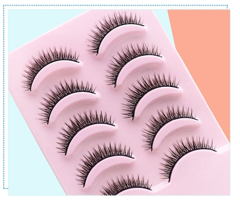 Natural Short Cross False Eyelashes Handmade Fake Eye Lashes Makeup USA Natural Short Cross False Eyelashes Handmade Fake Eye Lashes Makeup USA
